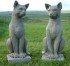 Pair of Stone Cast Cat Garden Ornaments