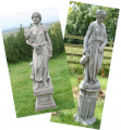 Garden Ornaments Rose Girl and Jug Girl together