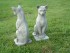 Left and Right Handed Cat Statues