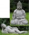 Set of 2 Stone Buddha Statues