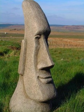 Large Easter Island Head Garden statue