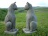 Two Cat Ornaments for the Garden or Home