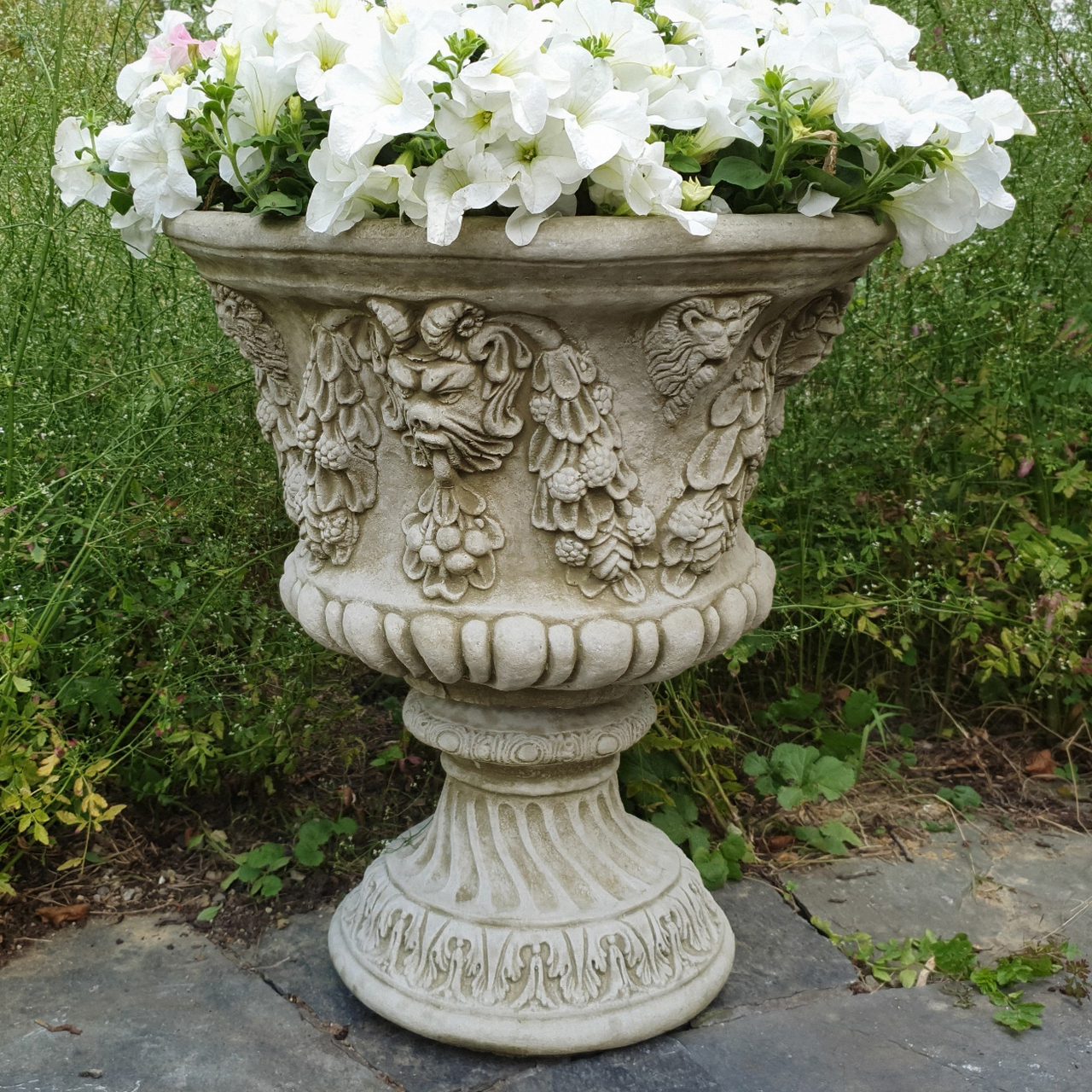 Intricately detailed planter vase