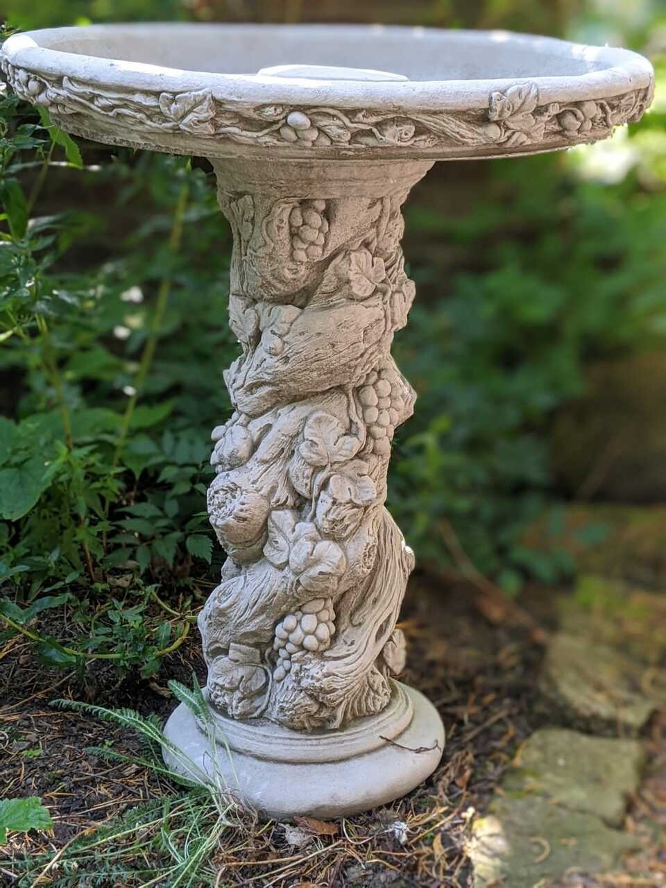 Fruit design highly detailed birdbath